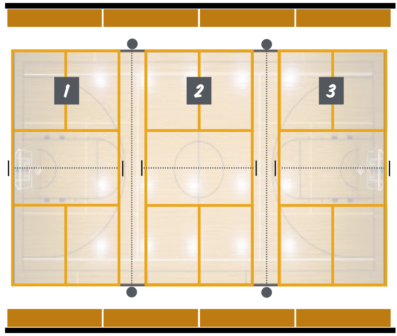 Court layout at ChillTown Sports